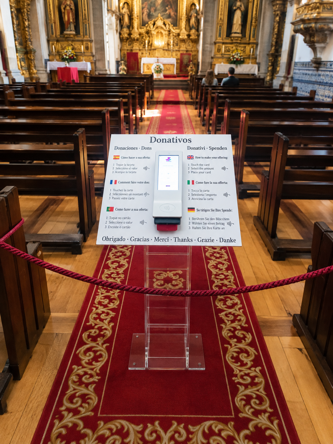 Terminal EuroDonate em Igreja de São Nicolau, Porto