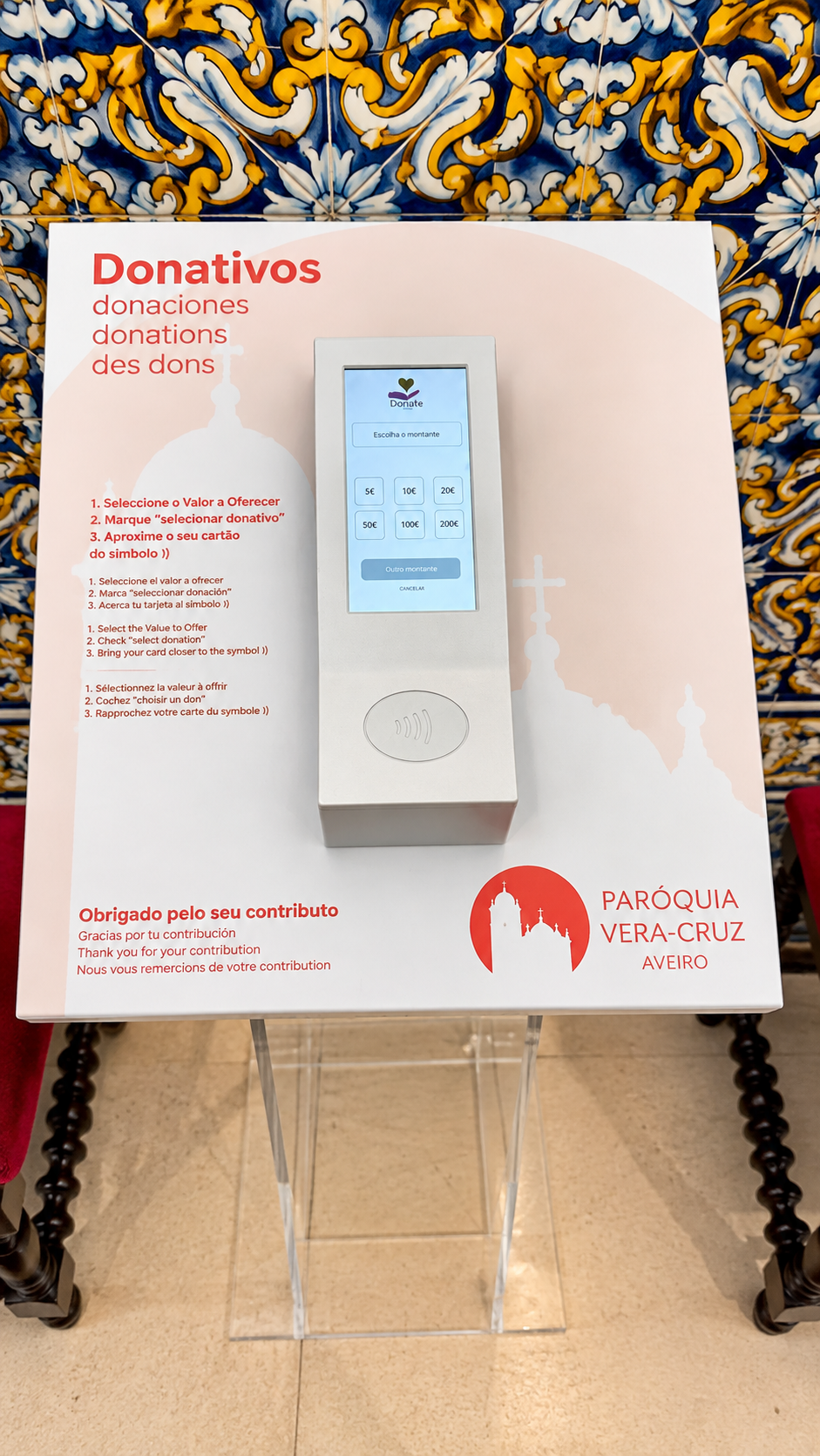 Terminal EuroDonate em Paróquia Vera-Cruz, Aveiro